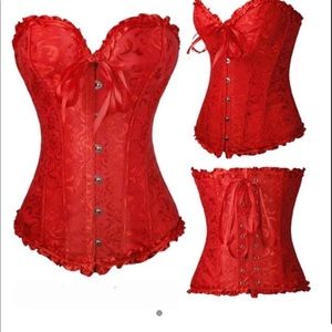 Red bow corset small-6xL